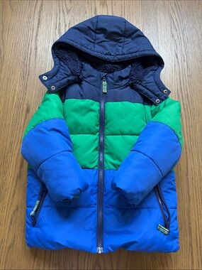 Mini Boden Kids' Two-in-One Vest & Puffer Jacket Size 5-6Y